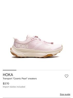 Hoka Women's Transport Sneakers in Light Pink and Cream